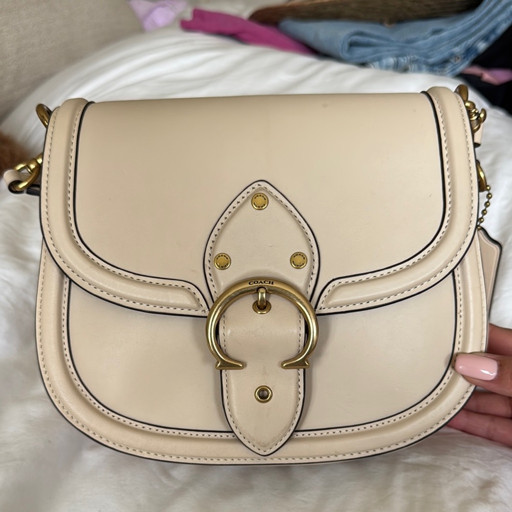 COACH Beat Mini Leather Saddle Crossbody